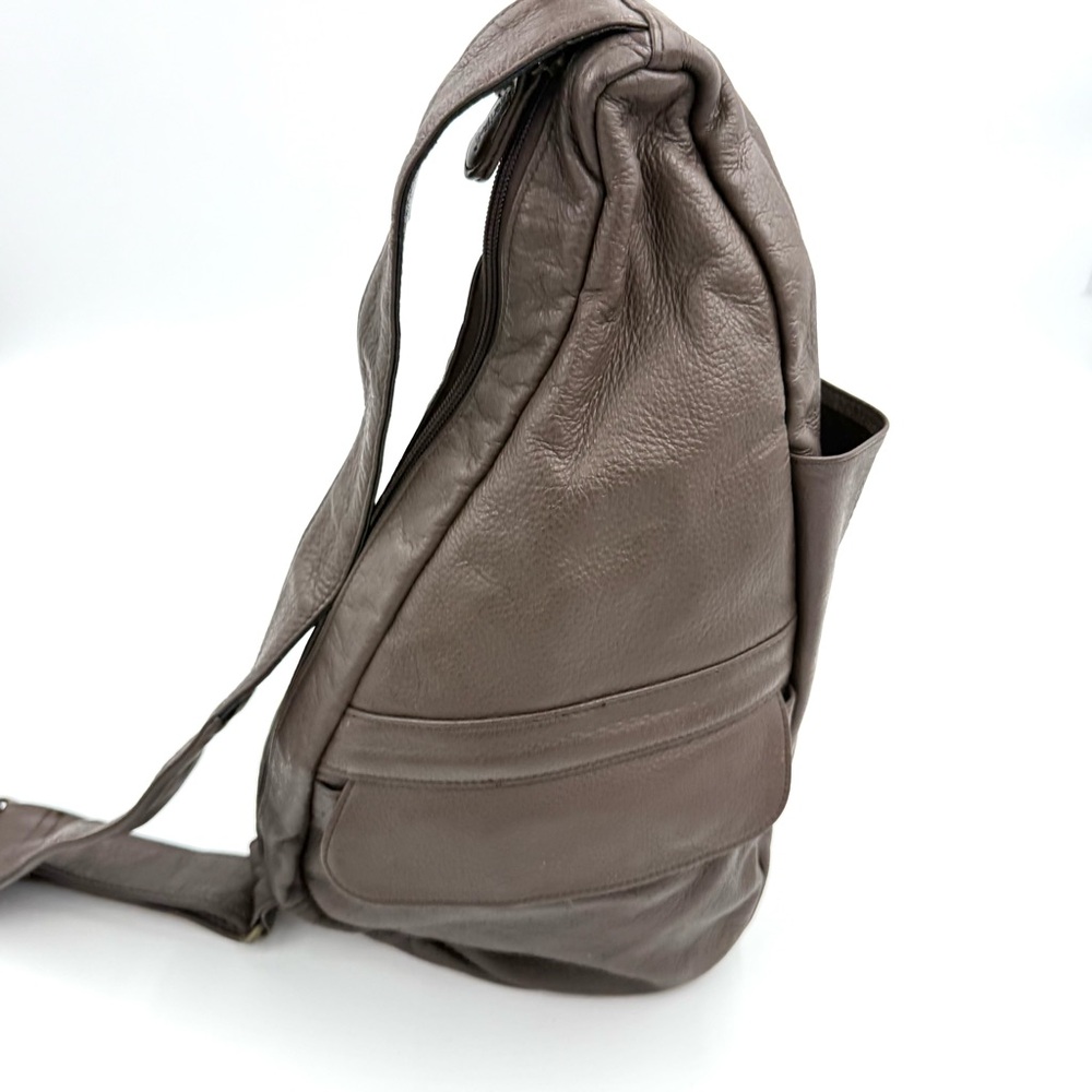 AmeriBag Healthy Back Brown Leather Sling Bag (B0003)